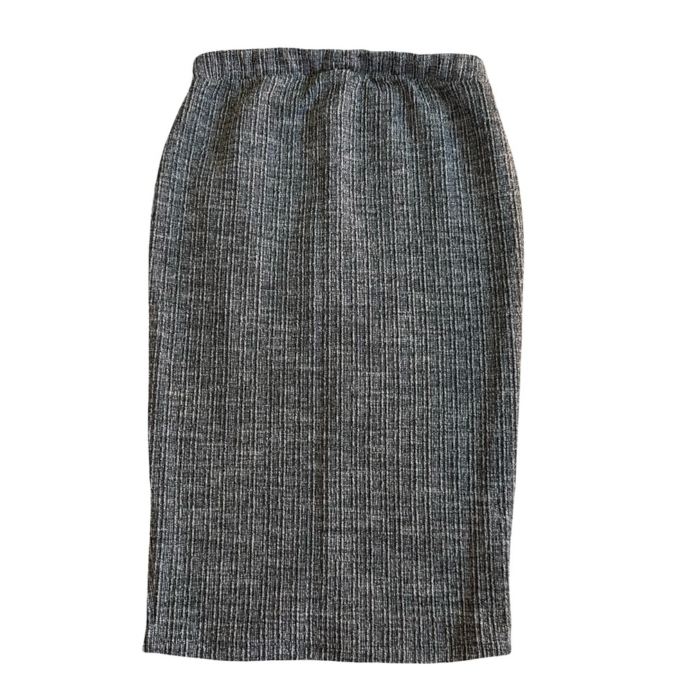 ASOS Charcoal Gray Ribbed Knit Pencil Skirt Size 6